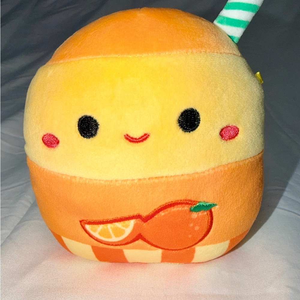 Squishmallows Marcos the Orange Juice Plush with Tags 5" 2023 Mystery Squad Toy